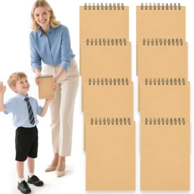 Abbildung von SALLYFASHION A6 Notizblock Set 8 Notizbüch (4 blanko + 2 liniert kariert) Notizheft, 80 Blatt pro Buch, ideal für Büronotizen, Studienaufzeichnungen, Terminplanung &amp; Alltagsnotizen