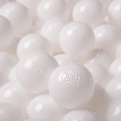 Abbildung von KiddyMoon 100 ∅ 6Cm Kinder Bälle Für Bällebad Spielbälle Baby Plastikbälle Made In EU, Weiß