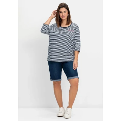 Abbildung von Sheego Jeansbermudas &quot;Große Größen&quot;, mit Gummibund, im Doppelpack