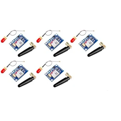 Abbildung von TECNOULAB 5 Stück SIM800L V2.0 5V Quad Band GSM GPRS Wireless mit Antennenkabelkappe