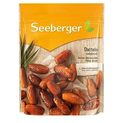 Abbildung von Seeberger Datteln 13er Pack: Honigsüße mit cremigem Fruchtfleisch zum natürlichen Süßen von Speisen entsteint, getrocknet &amp; ungeschwefelt ohne Zuckerzusatz, vegan (13 x 200 g)