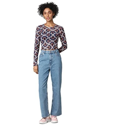 Abbildung von ONLY Damen Onlcamille Life Ex Hw Wide Dnm Noos Jeans, Medium Blue Denim, 26W / 30L EU