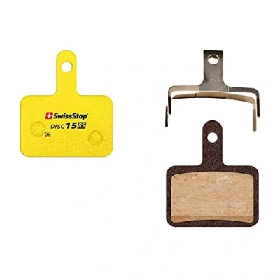 Abbildung von SwissStop RS Fahrrad Scheibenbeläge Modell D15 für Shimano/TRP/Tektro/Quad Bremssattel gelb