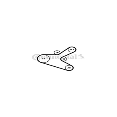 Abbildung von CONTITECH 6PK1153K2 Keilrippenriemensatz PEUGEOT: 307 SW, Schrägheck, Kombi, CITROËN: C4 I Schrägheck