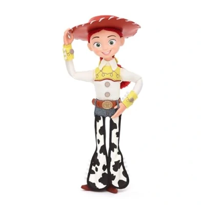 Abbildung von Disney Store Official Pixars Toy Story Jessie Interaktive sprechende Actionfigur 36 cm Cowgirl Puppe mit Zugband Über 15 englische Sätze Interagiert anderen Charakteren Ab 3 Jahren