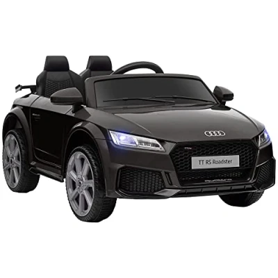 Abbildung von HOMCOM Elektro Kinderauto Kinderfahrzeug für Kinder 3 5 Jahre, mit Fernbedienung, Belastbarkeit 25 kg, (1 tlg), bis km,h, Schwarz