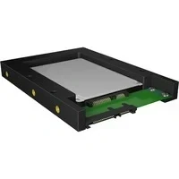 Abbildung von Icy Box IB 2538StS Konverter 1x 2,5 Zoll auf 3,5 für SATA HDD/SSD, Kunststoff, Messinggewinde, III, schwarz