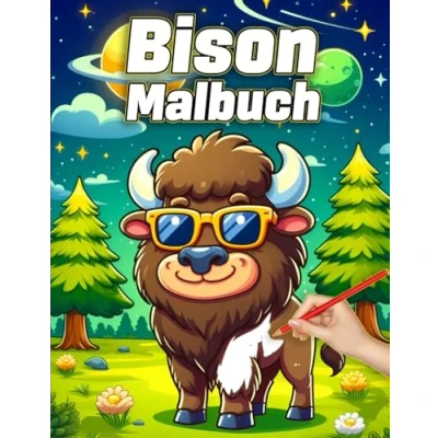 Abbildung von Bison und Büffel Malbuch: Majestätische Tiere zum Ausmalen: Entdecke die faszinierende Welt der Bisons mit kreativen Ausmalbildern für alle Altersgruppen