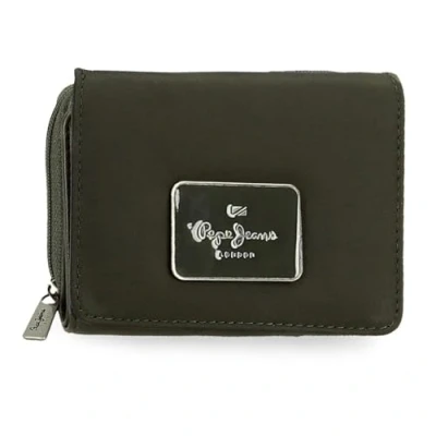 Abbildung von Pepe Jeans Christine Geldbörse mit Geldbörse, grün, 10 x 8 3 cm, Polyester, Details aus Kunstleder von Joumma Bags, Talla única, Brieftasche