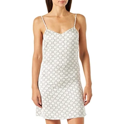 Abbildung von KARL Lagerfeld Monogram SLIP Dress Nachthemd, Damen, Größe: Small, White