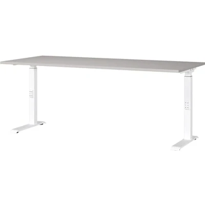 Abbildung von GERMANIA Schreibtisch &quot;Downey, mechanisch höhenverstellbar&quot;, moderne Farbvariationen, Breite 120/140/160/180 cm, Made in Germany