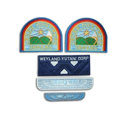 Abbildung von EMBROIDERY KING Alien Movie Weyland Nostromo USCM Colonial Marines Eagle Aufnäher Applikation Emblem Crew Patch Set 5 Bügelbilder (Alien1005 1)