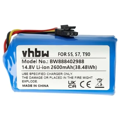 Abbildung von vhbw Akku Ersatz für Qihoo 2ASP4 S5, INR18650 M264S1P, LR PAS0638W EU, M26 4S1P Home Cleaner Heimroboter (2600 mAh, 14,8 V, Li Ion)
