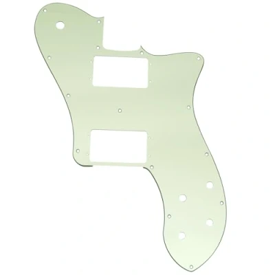 Abbildung von Musiclily Pro 15 Löcher Breite Palette HH Gitarren Schlagbrett Pickguard für Mexico Fender 72 Tele Deluxe Style E Gitarre, 3 lagig Mint Green