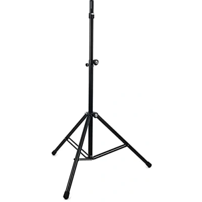 Abbildung von K&amp;M 21467 Boxenstativ Schwarz aus Aluminium mit Dreifuß, Spreizdorn, Ring Lock System robust, stabil und langlebig