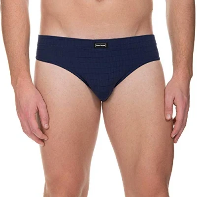 Abbildung von Bruno Banani SLIP Check LINE 2.0 Slip, Herren, Größe: Small, Dunkelblau