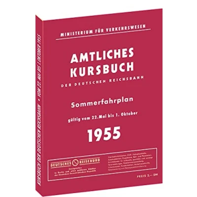 Abbildung von Kursbuch der Deutschen Reichsbahn Sommerfahrplan 1955: Gültig vom 22.Mai bis 1. Oktober 1955