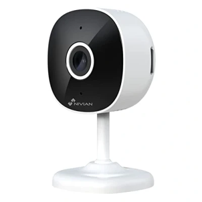 Abbildung von NIVIAN WLAN Kamera 2K SuperHD 108 Weitsicht 2,4 GHz Bidirektionales Audio Bewegungs &amp; Menschenerkennung Kompatibel mit Alexa Google Home, Kunststoff, 1 Unidad (Paquete de 1)