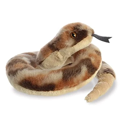 Abbildung von Aurora World Aurora, 31782, Mini Flopsie Ruse Klapperschlange 23cm, Eco Friendly Plüschtier, Grün &amp; Braun