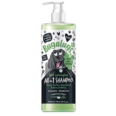 Abbildung von Bugalugs Wild Lemongrass All in 1 Hundeshampoo mit Schuppenschutz, 500ml