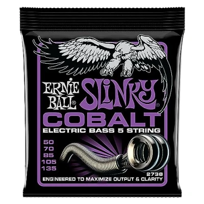 Abbildung von Ernie Ball Power Slinky Cobalt E Bass Saiten, für 5 Saiter, Stärke 50 135