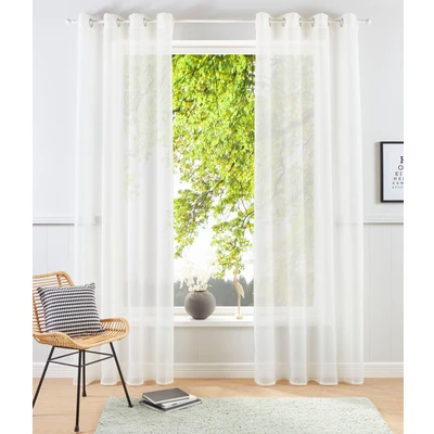 Abbildung von my home Gardine &quot;Xana&quot;, (2 St.), Voile, einfarbig, 2 er Set, gewebt, unifarben, pflegeleicht