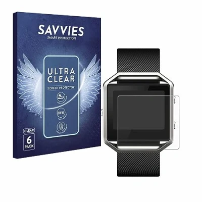Abbildung von Savvies 6 Stück Schutzfolie für Fitbit Blaze Displayschutz Folie Ultra Transparent
