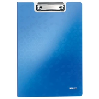Abbildung von Leitz WOW A4 Klemmbrettmappe mit Abdeckung, Leichtes Polyfoam, Strapazierfähiges Klemmbrett Für bis zu 80 Blatt, Blau, 41990036