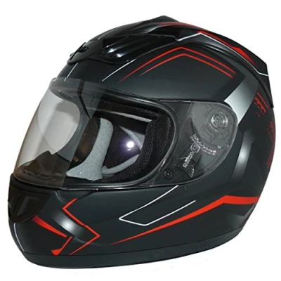 Abbildung von protectWEAR Motorradhelm H510 Arrow schwarz matt/rot L