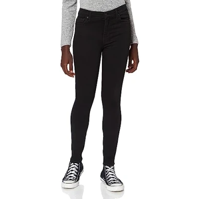 Abbildung von 7 For All Mankind Damen HW Skinny Crop Jeans, Schwarz (Black LQ), 28W / 28L
