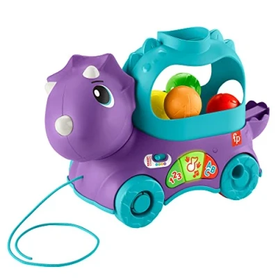 Abbildung von Fisher Price Bällespaß Nachzieh Dino, Version: Czech; Englisch; Ungarisch; Polnisch; Slovak, HNR51