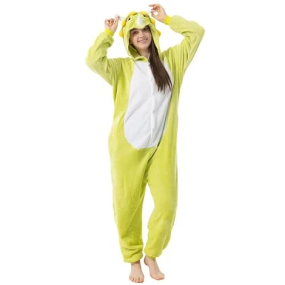 Abbildung von Katara Partyanzug Fantasy Figuren Jumpsuit Kostüm Erwachsene S XL, Karneval Kostüm, Kigurumi Dinosaurier grün L (165 175cm)