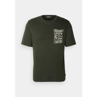 Abbildung von Scotch &amp; Soda Regular FIT Front Chest Artwork Tshirt print, Herren, Größe: Small, Heritage green