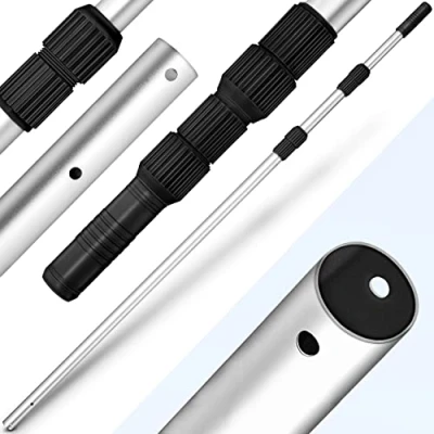 Abbildung von tillvex Pool Teleskopstange 1,20 3,60m Aluminium Poolstange Stange zur Poolreinigung 3 teilig Schwarz