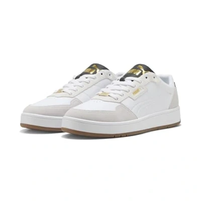 Abbildung von Puma Court Classic Lux SD Sneakers Unisex Schuhe White/Feather Gray/Black Größe: 40