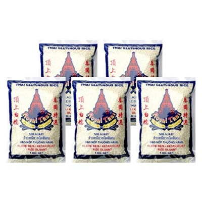 Abbildung von Royal Thai Klebereis (Sticky Rice), 1kg, 5er Pack, (5x1000g)