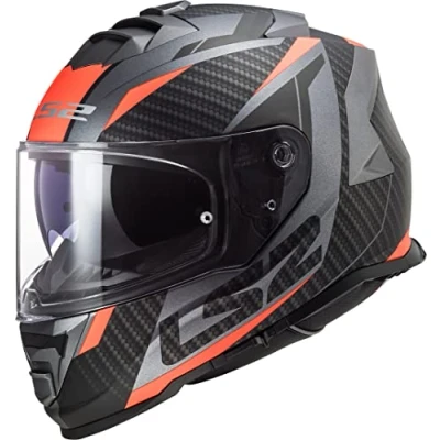 Abbildung von LS2, Integraler Motorradhelm STORM II RACER Matt Titanium Orange, M