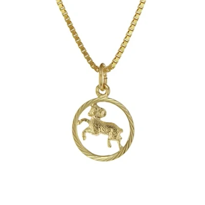 Abbildung von trendor 75990 04 Sternzeichen Widder 333 Gold + goldplattierte Kinder Kette