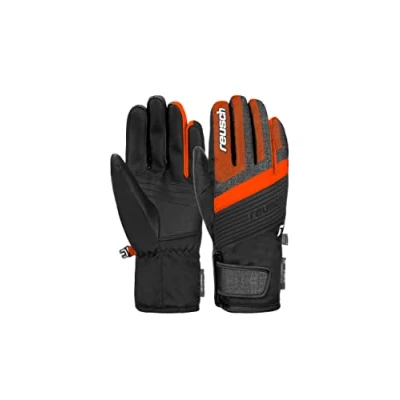 Abbildung von Reusch DUKE RTEX XT Junior Fingerhandschuh für Kinder, Größe: 5.5, blck melan shoc oran