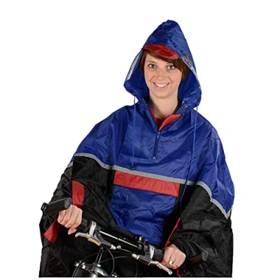 Abbildung von Fischer Fahrradhose Regenponcho Deluxe mit Reflexmaterial