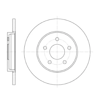 Abbildung von ROADHOUSE Bremsscheibe FORD: MONDEO 3 Kombi, Stufenheck, 3, JAGUAR: X Type Limousine, Kombi 6661.00 1323102,1376138,1464914