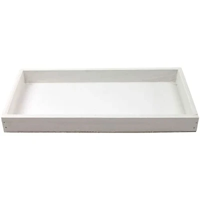 Abbildung von matches21 HOME &amp; HOBBY Dekotablett Tablett Serviertablett rechteckig weiß 30x15x3 cm (1 St)