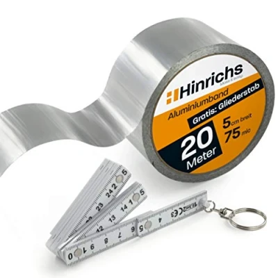 Abbildung von Hinrichs Klebeband Aluminium 20 m x 50 mm (wp) hitzebeständig
