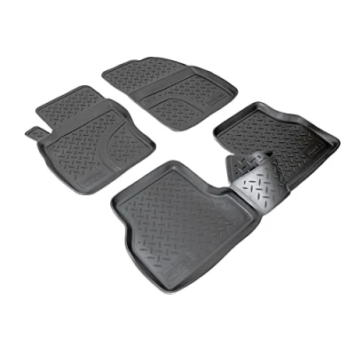 Abbildung von RECAMBO F 8232 Fußmattensatz Gummi vorne und hinten 4 schwarz Maßgefertigt FORD: Focus 2 Kombi, Schrägheck, C Max