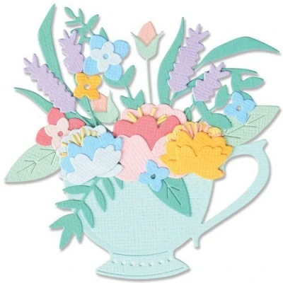Abbildung von Sizzix Thinlits Die Set 10PK Tea Time 665806 Olivia Rose (01 22)