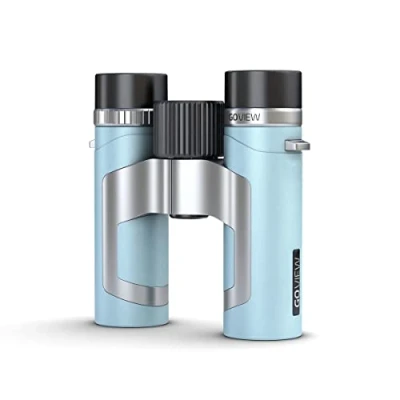 Abbildung von GoView ZOOMR 8x26 kleines, leichtes Fernglas (8 Fach Zoom, Magnesiumgehäuse, inkl. Smartphone Adapter &amp; Zubehör) Miami Blau