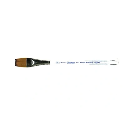 Abbildung von Winsor &amp; Newton 5307119 Cotman Aquarell Synthetikhaar Pinsel Serie 777 Ein Strich Pinsel, kurzer Stiel mit exzellenter Sprungkraft, Farbtragekraft und Punktgenauigkeit 19mm 3/4&quot;