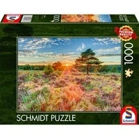 Abbildung von Heide im Sonnenuntergang, Puzzle