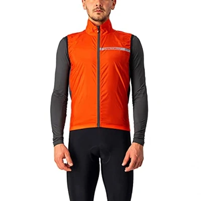 Abbildung von CASTELLI Men&#039;s Squadra Stretch Vest Sports, Fiery Red/Dark Grey, S