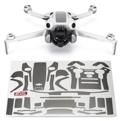 Abbildung von WRAPGRADE Skin Kompatibel mit DJI Mini 4 Pro Accent Color (Titanium)